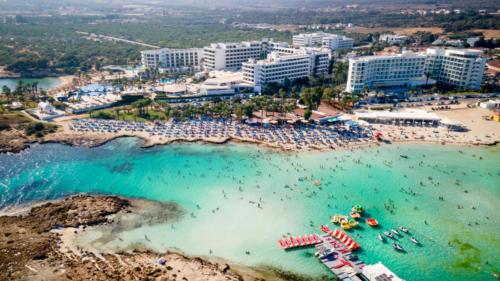 Aerial view of Cyprus island